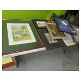 Lot (9pcs) Asst Estate Art Artwork Pictures