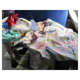 Lot Handsewn (3) Quilt Tops & Asst Sewing Fabric