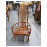 Fantastic Highback 23" Curved Bark Wood Rocker