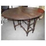 36" Antique Gate Legged Wooden Table NICE