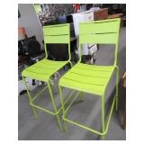 Pair HD Metal Green 30" Ovrszd Stools