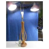 MidCentury Wooden 42" Funky Table Lamp
