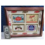 Framed CO Beer Labels 16"x12" Frame
