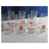 7pc Vtg Glasses Upside Down 7UP Cola