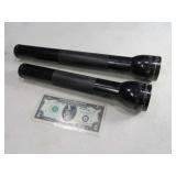 15" & 12" black MAG LITE Flashlights