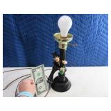 Early 12" Cast Metal Lampole/Man Lamp (no globe)