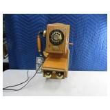 Modern Oak~Look Wall Telephone Neat