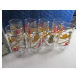 8pc Cowboy Hat & Boots Drinking Glass Set