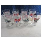 8pc ROCKIES Budweiser Drinking Glasses