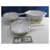 NICE 3pc Corning Ware StoveTop Cookware Bakers