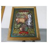 Rare COORS LtdEd BULL ELK Mirror 16x21 EXC