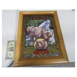Rare COORS LtdEd GRIZZLY BEAR Mirror 16x21 EXC