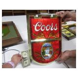 Vintage COORS Lighup Waterfall CastleLook Sign