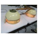 Vintage Poly COORS LIGHT 2dome Pool Hanging Light