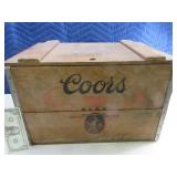 Coors Banquet Beer Vtg Wooden Crate Metal Hardware