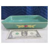 Early Coors Pottery Green 11"x7" Baker EXC