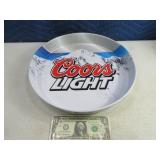 Unused 2sided Coors Light Metal Beer Tray 2of2