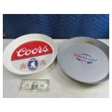 lot(2) Poly Coors Themed Beer Trays
