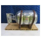 Cans In Bottle "IN CASE OF EMERGENCY" Display NEAT