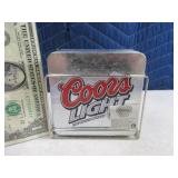 CoorsLight Tin 4pc Coaster Set unused