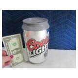 8" Poly Coors Light "CanLook" Coin Bank