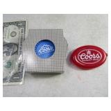 Vtg Coors Poly Coin Holder & Coaster Set