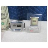Lot(2) Coors Acrylic TableTop Clock Advertising