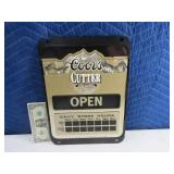 Coors Cutter 10x14 Poly OPEN/CLOSE Sign EXC