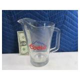 Classic COORS Glass Pitcher