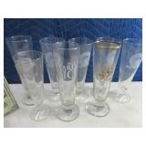 8pcs Tall Glass Coors 125th Anniv Glasses