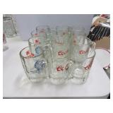 12pc Glass Handled "coffee mug style" Glasses
