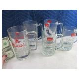 Lot(5) XL Handled Glass Glasses
