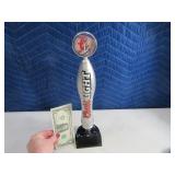 Beer Tap:  Coors Light "CL" Silver Round Top 13"