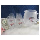 CoorsLight Acrylic Football 5pc Pitcher & GlassSET