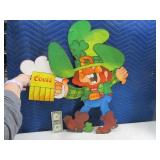 Coors PaperFold 27" Leprechaun Beer Figure unique