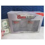 CoorsLight 2pc unused Medallion Beer Mug Set