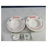 Lot(2) Vtg Coors SpringWater Ash Trays 1of2