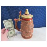 Firefighter Tribute Stein w/ Bell Topper on Lid