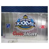 SuperBowl XXXVII 2sided Tin CoorsLight Sign NFL