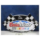Coors Light Tin Sign NASCAR RACING 33.5" x 19"