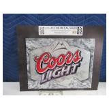 Coors Light Lithograph Steel Metal Modern Sign