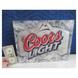 Coors Light 16x12.5 Classic Tin Sign