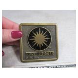 Belt Buckle: 1982 USFL "Denver Gold" Football Advt