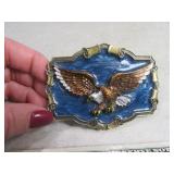 Belt Buckle: Bald Eagle Heavily Embossed #d Marked