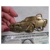 Belt Buckle: 1979 TransAm? Brass Car Cutout BBB