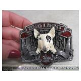 Belt Buckle: SPUDS McKENZIE Bud Light Embossed $$