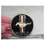 Belt Buckle: FORD MUSTAND Vintage Logo Round Inlad