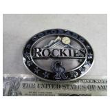 Belt Buckle: CO ROCKIES Oval Embossed #d SISY 2o3