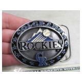 Belt Buckle: CO ROCKIES Oval Embossed #d SISY 3of3