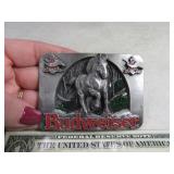 Belt Buckle: BUDWEISER Clydesdale Inlaid Embossed